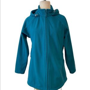 Duluth Trading Company Teal Fleece Hooded Jacket Medium 8 10
